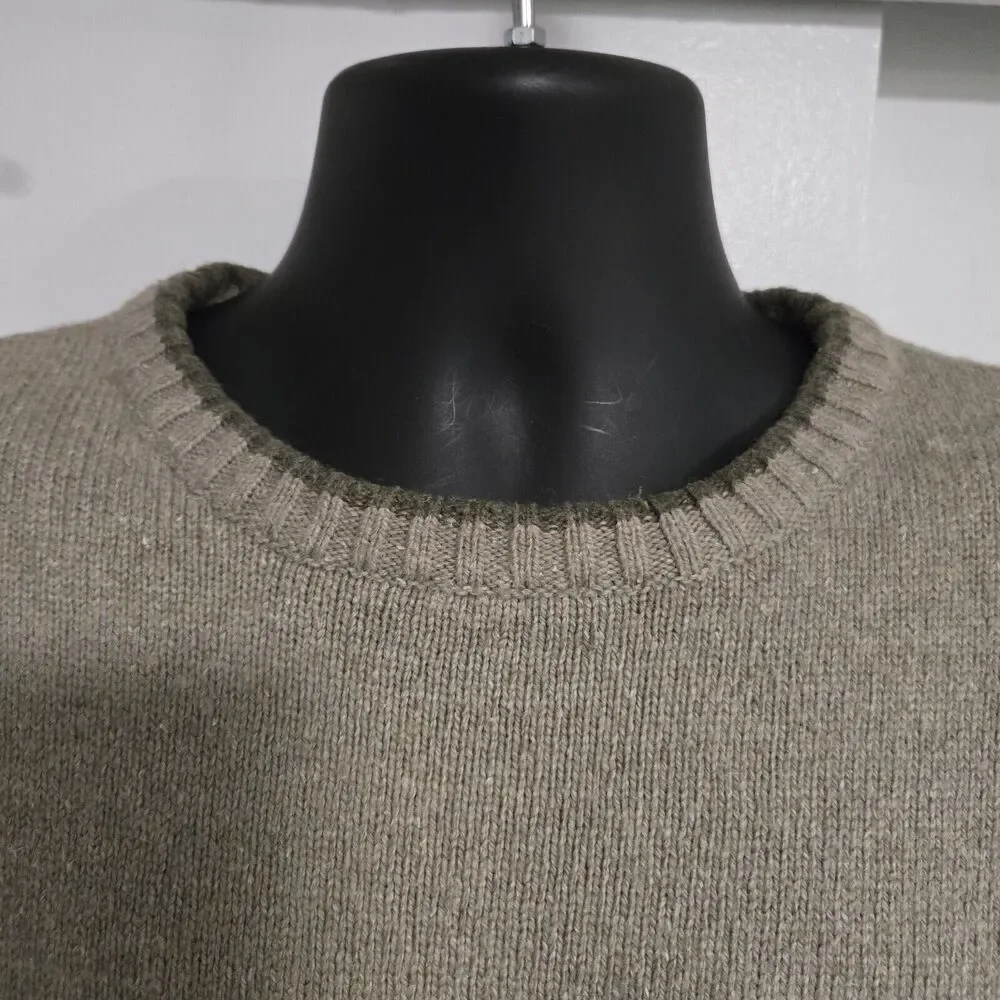 Columbia Sz XL Beige Soft Ramie Wool‎ Blend Knit Pullover Sweater 205 AM2237